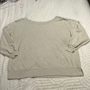 Abercrombie & Fitch Gray Scoop Neck Oversized Sweater